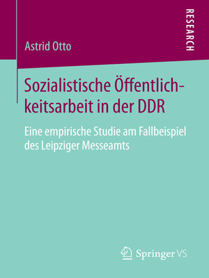 cover image of Sozialistische Öffentlichkeitsarbeit in der DDR